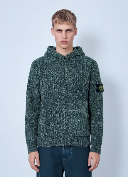 Stone Island Knit Zip-Up Hoodie