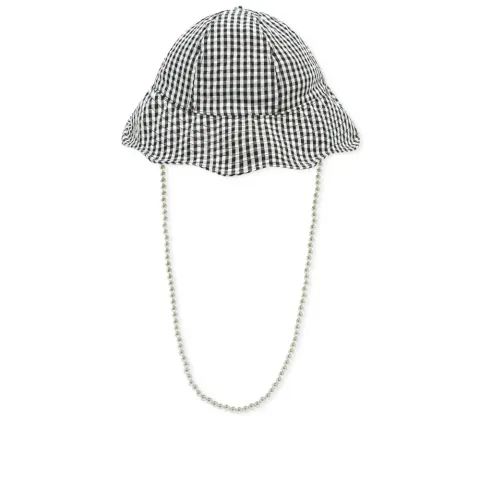 Teo Hat With Pearls In Gingham