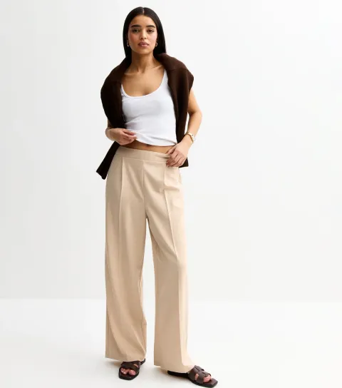 Women's Stone Pull On Tailored Trousers