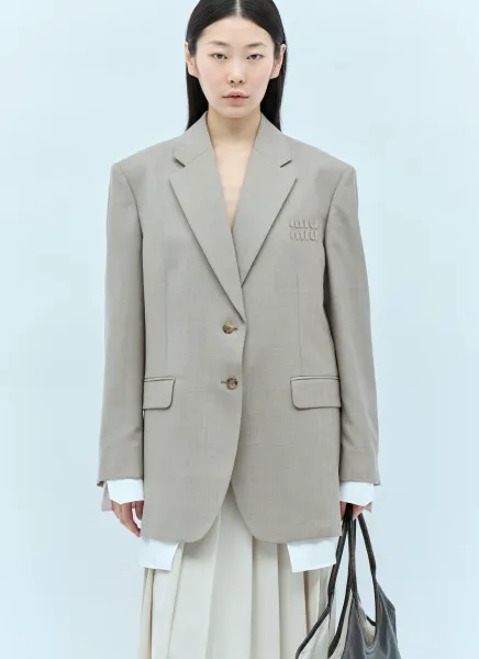 Single-Breasted Wool Blazer