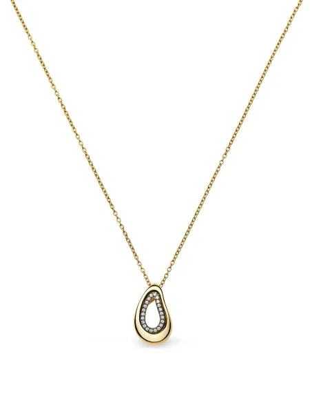 Missoma Molten Teardrop Pavé Pendant Necklace - 18KT Gold Plated