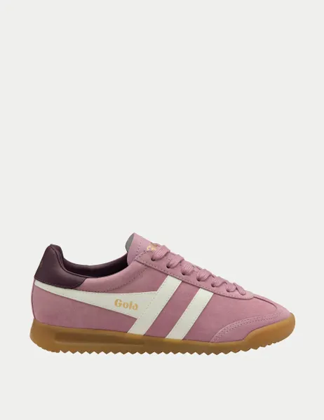 Gola Torpedo Suede Colour Block Trainers Pink Mix