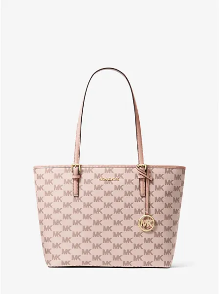 Michael Kors Jet Set Medium Logo Jacquard Tote Bag