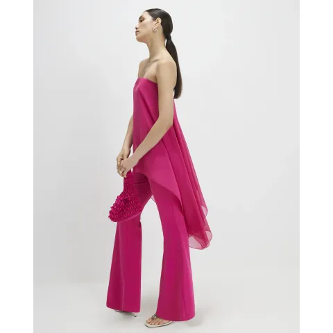 River Island Pink Bandeau Jumpsuit