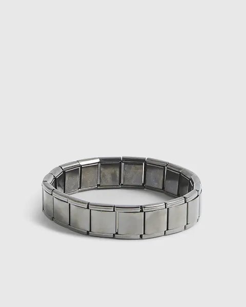 River Island Gunmetal Stainless Steel Bracelet