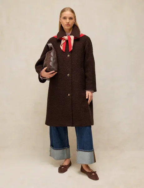 White Stuff Kelsey Wool Rich Bouclé Coat