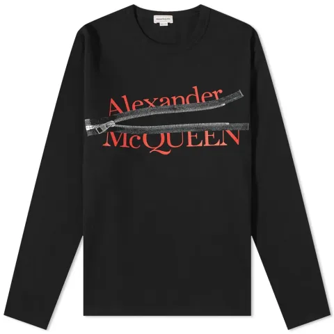 Long Sleeve Zip Logo T-Shirt