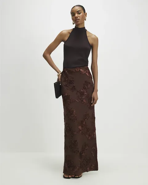 River Island Floral Cornelli Maxi Skirt
