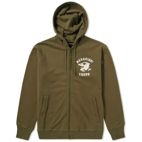 White Tiger Chest Hooded Sweat