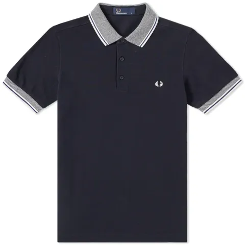 Fred Perry Stripe Tipped Collar Pique Polo
