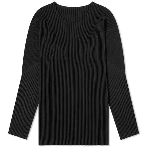 Pleated Long Sleeve T-Shirt