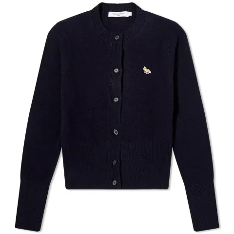 Maison Kitsuné Baby Fox Patch R-Neck Fitted Cardigan