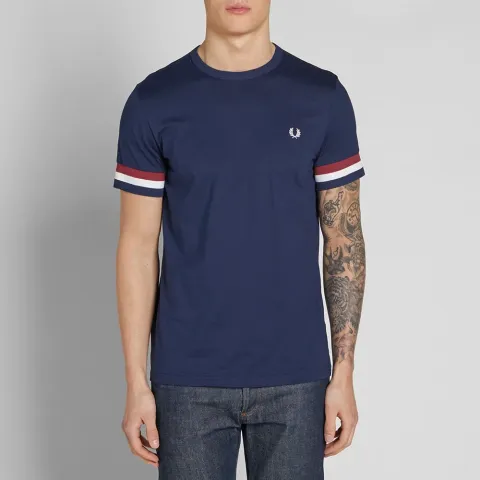 Fred Perry Striped Cuff Tee