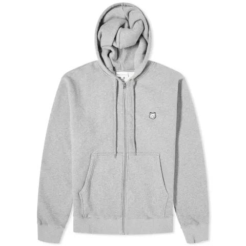Tonal Fox Head Patch Comfort Zip Hoodie