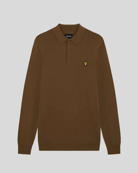 Lyle & Scott Merino Blend Long Sleeve Polo Shirt