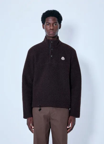 Fleece Pullover with Snap Fastening
