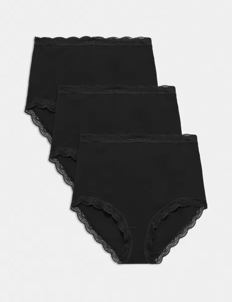 Marks & Spencer 3pk Cotton Rich Full Briefs Opaline
