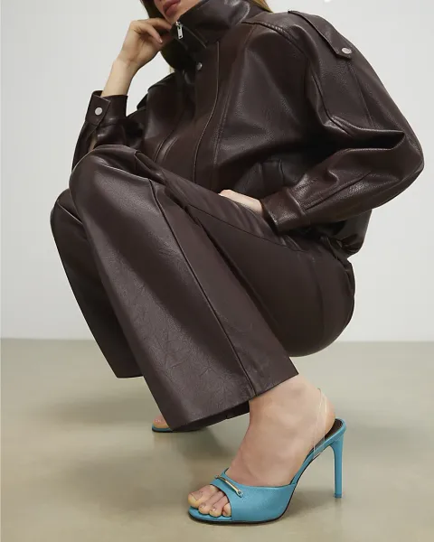River Island Heeled Mule Sandals