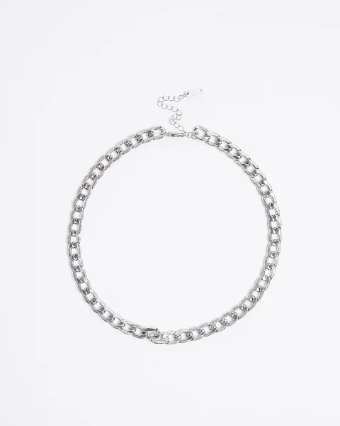 River Island Rhodium Chain Necklace
