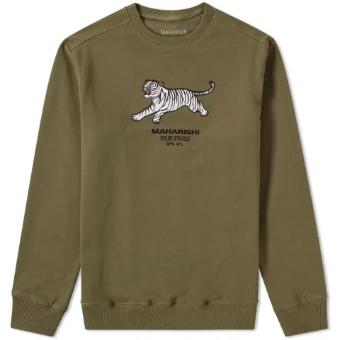 Tiger Embroidered Crew Sweat