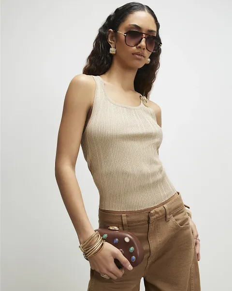 River Island Buckle Knitted Vest