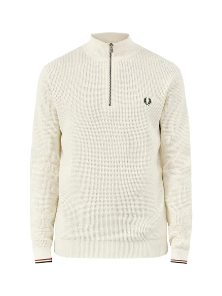 Waffle Stitch Half Zip Jumper