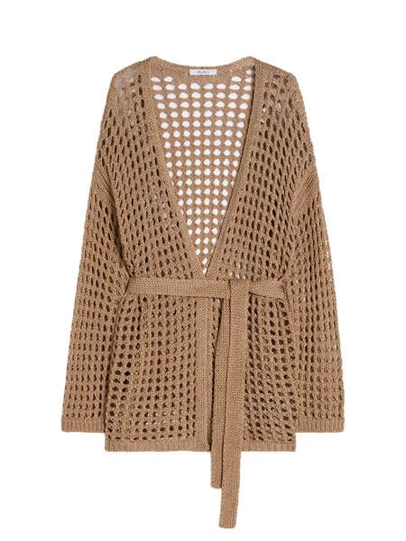 Mesh Cotton Cardigan Desert