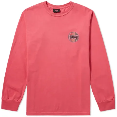 Long Sleeve Vintage Dot Pigment Dyed Tee