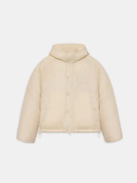 HOODED DOWN JACKET - Alabaster