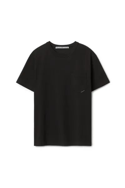 UNISEX POCKET TEE IN HIGH TWIST JERSEY