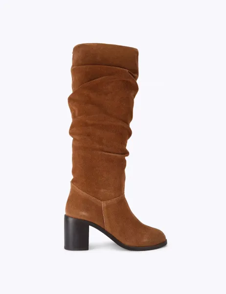 Kurt Geiger Sylvie Suede Knee High Boots Tan
