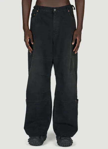 Denim Cargo Pants