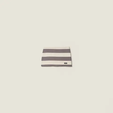 Striped jersey miniskirt