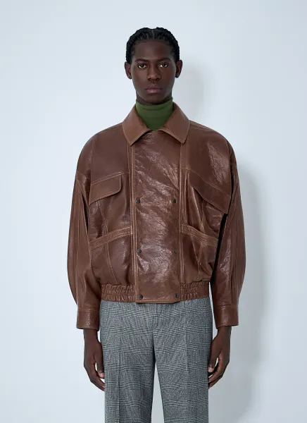 Double Breasted Leather Jacket
