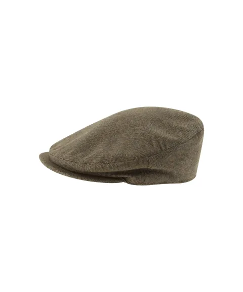 Schöffel Country Women's Tweed Cap - Loden Green Herringbone Tweed