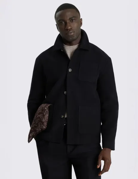 Moss Moleskin Shacket Black
