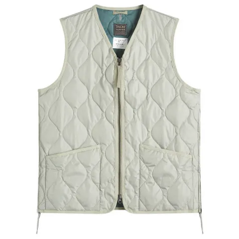 Military Zip V-Neck Down Vest