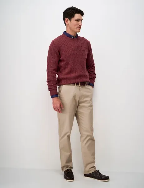 Crew Clothing Lambswool Rich Cable Crew Neck Jumper