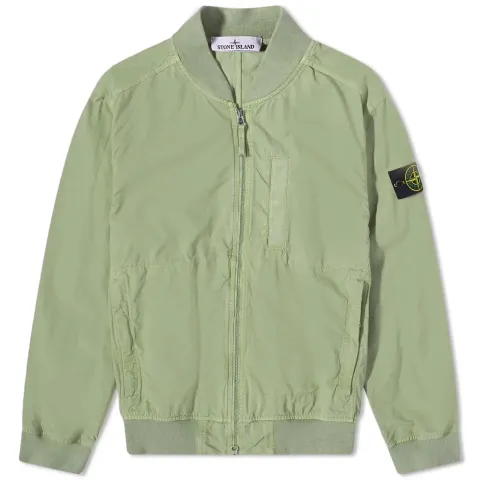 Cupro Cotton Twill Bomber Jacket