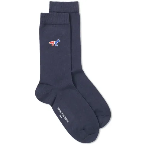 Maison Kitsuné Tricolour Fox Sock