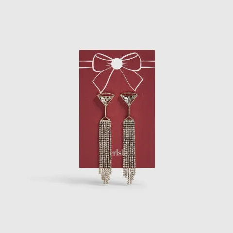 River Island Martini Tassel Earrings