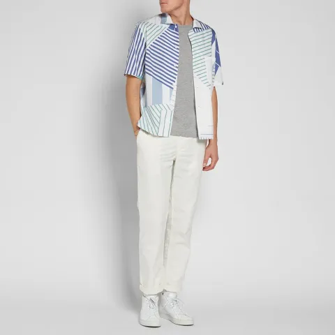 Maison Kitsuné All Over Patch Stripe Shirt