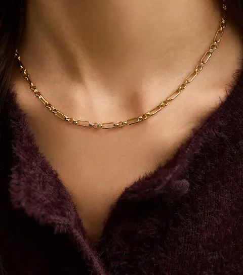 18ct Gold Plated Simple Chain Necklace
