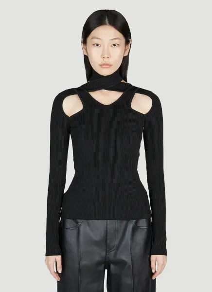 Cut-Out Knit Sweater