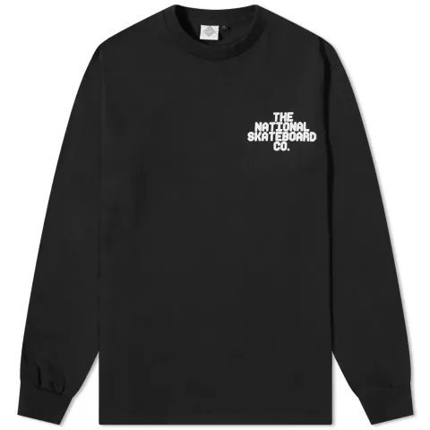 The National Skateboard Co. Long Sleeve Block Logo T-Shirt