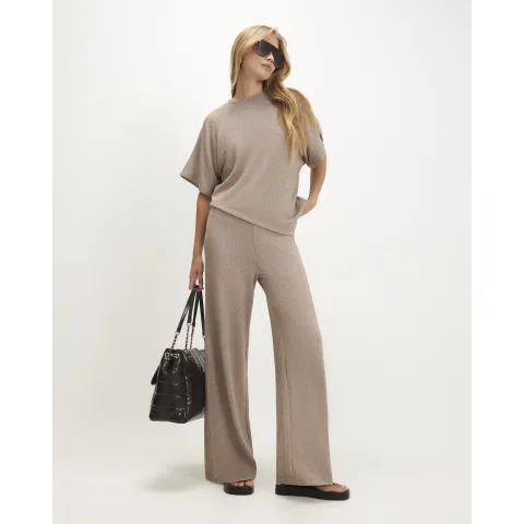River Island Textured Wide Leg Trousers