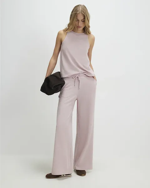 River Island Metallic Drawstring Wide Leg Trousers