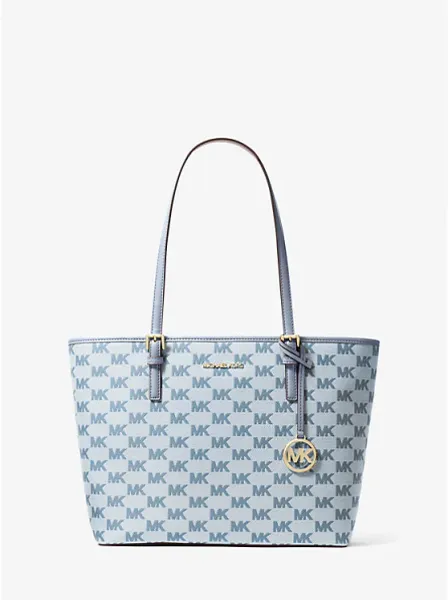 Michael Kors Jet Set Medium Logo Jacquard Tote Bag