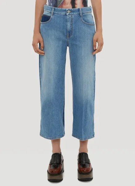 Cropped Panel Jeans
