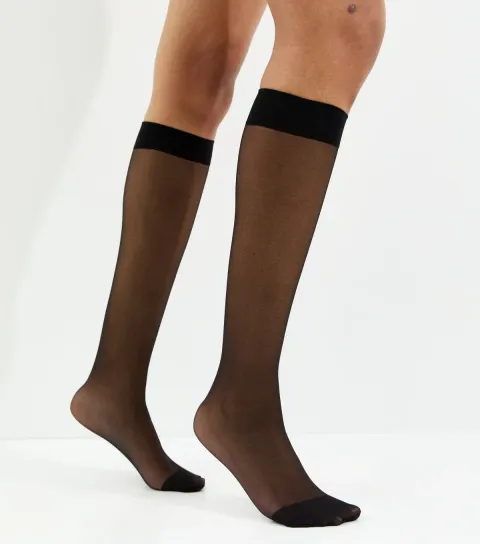 Black Knee High Tights